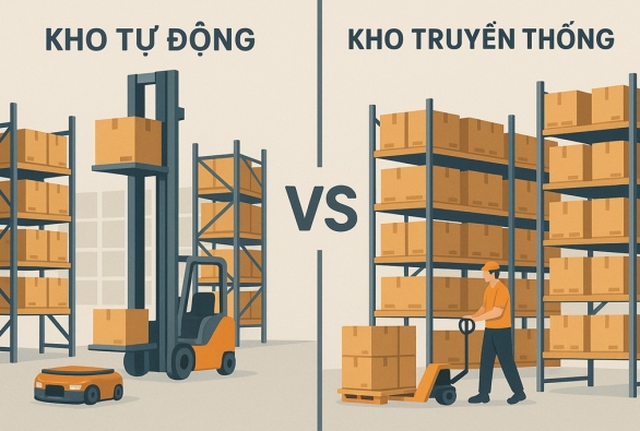 So sánh kho tự động và kho truyền thống