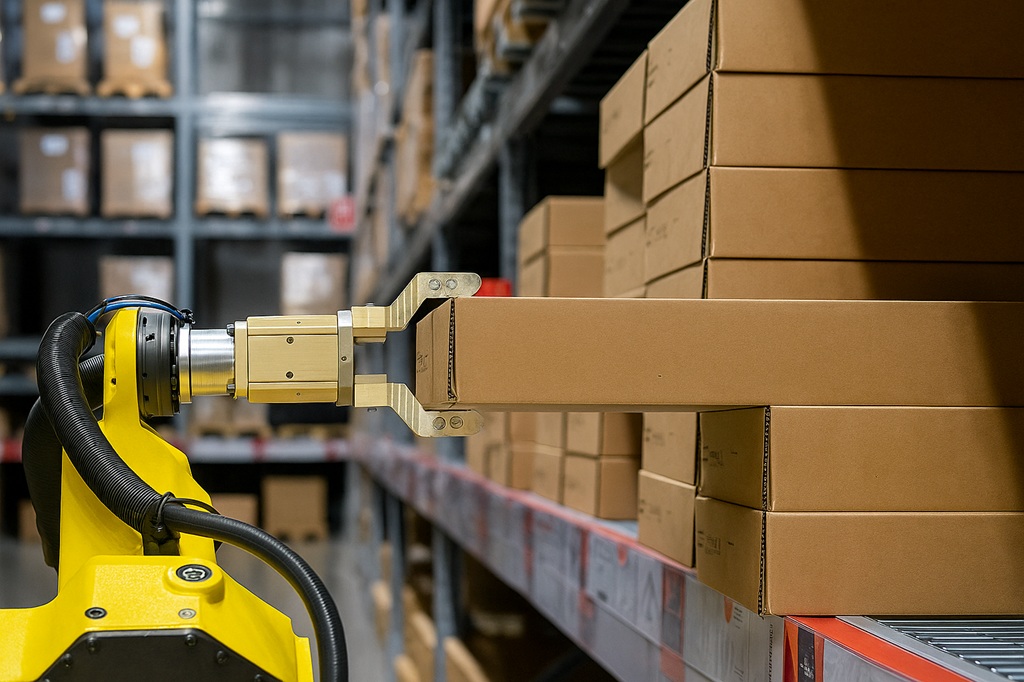 robots sắp xếp hàng hóa